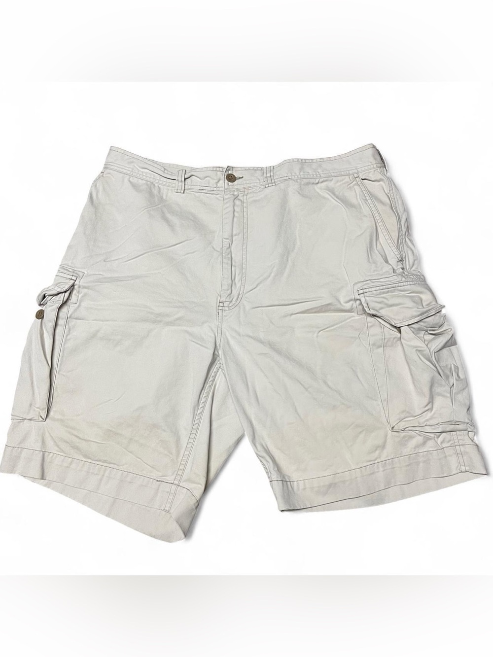 Vintage Polo Ralph Lauren Chunky Cargo Shorts Khaki Mens Size 40 Utility Summer